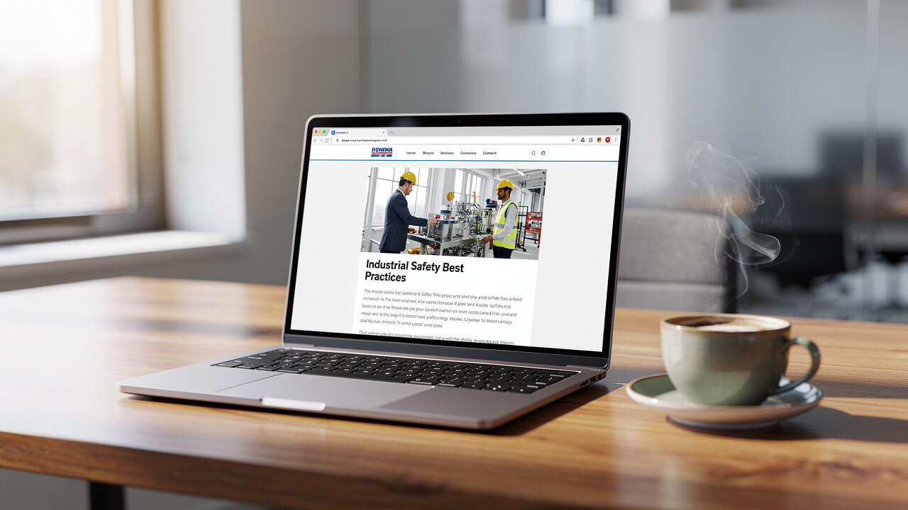 Professional reading relevant industry content online