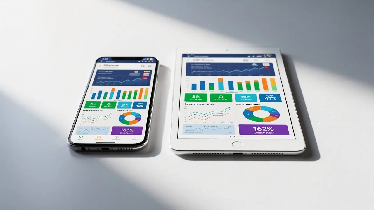 Digital advertising platforms showing campaign metrics