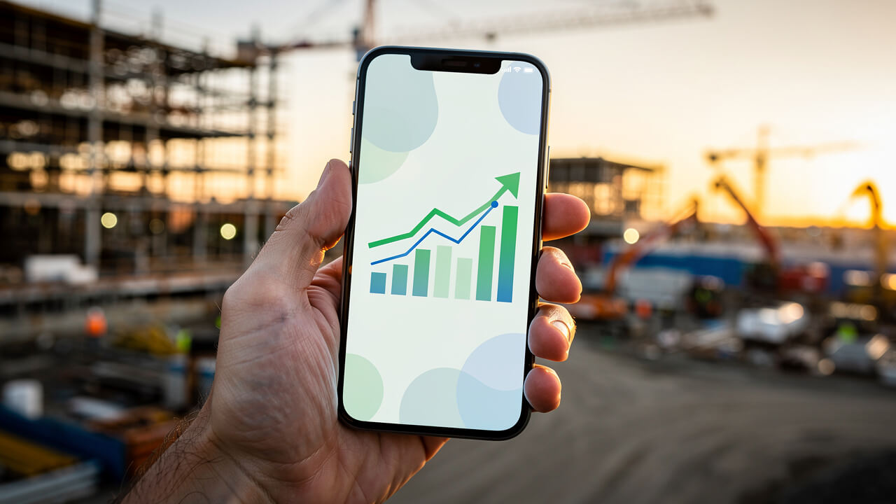 Business owner tracking Google Ads ROI results on smartphone