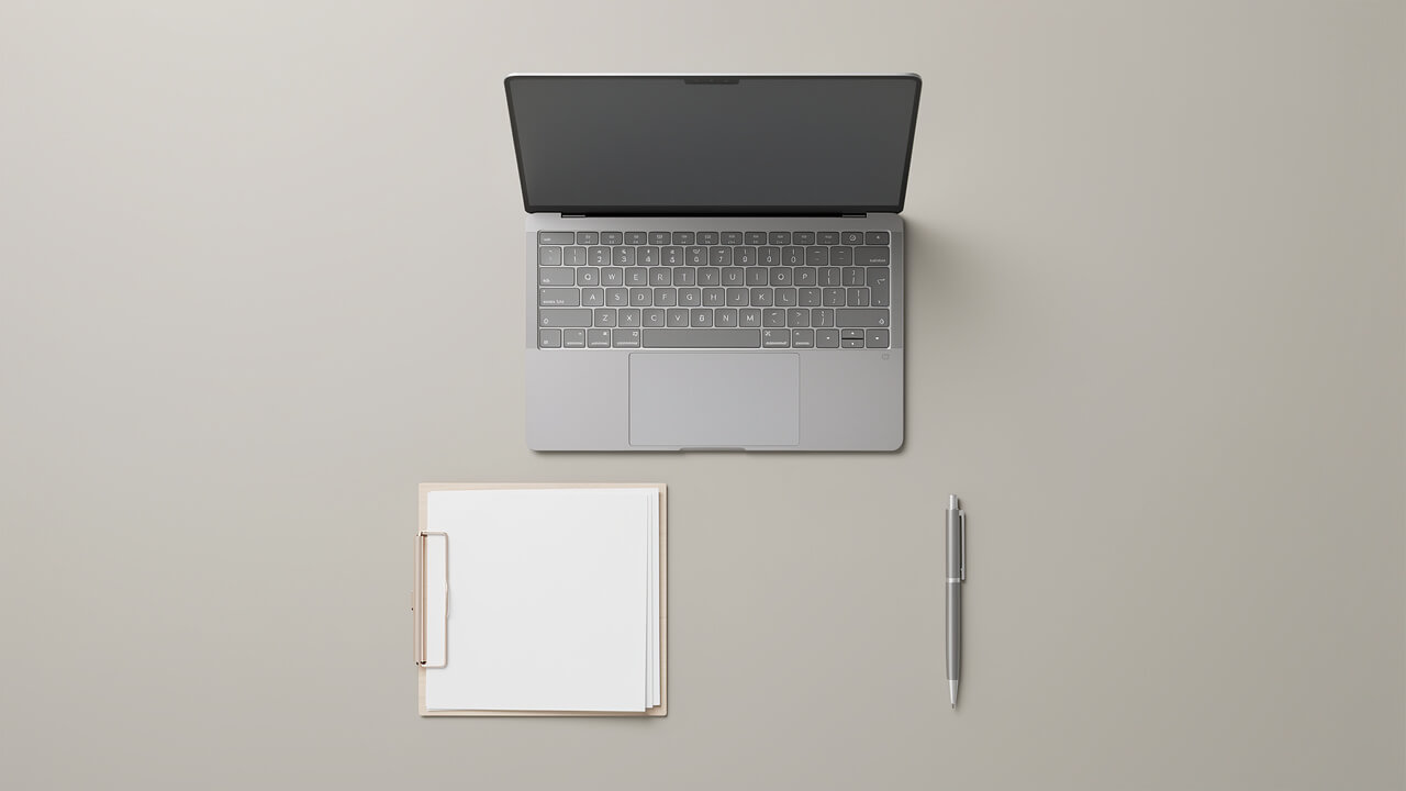 Organised desk setup for uploading offline conversion data