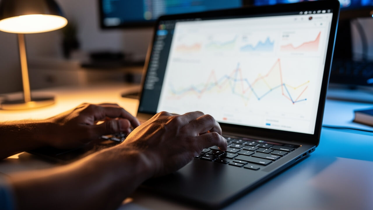 Analyst reviewing suspicious traffic spike on campaign dashboard