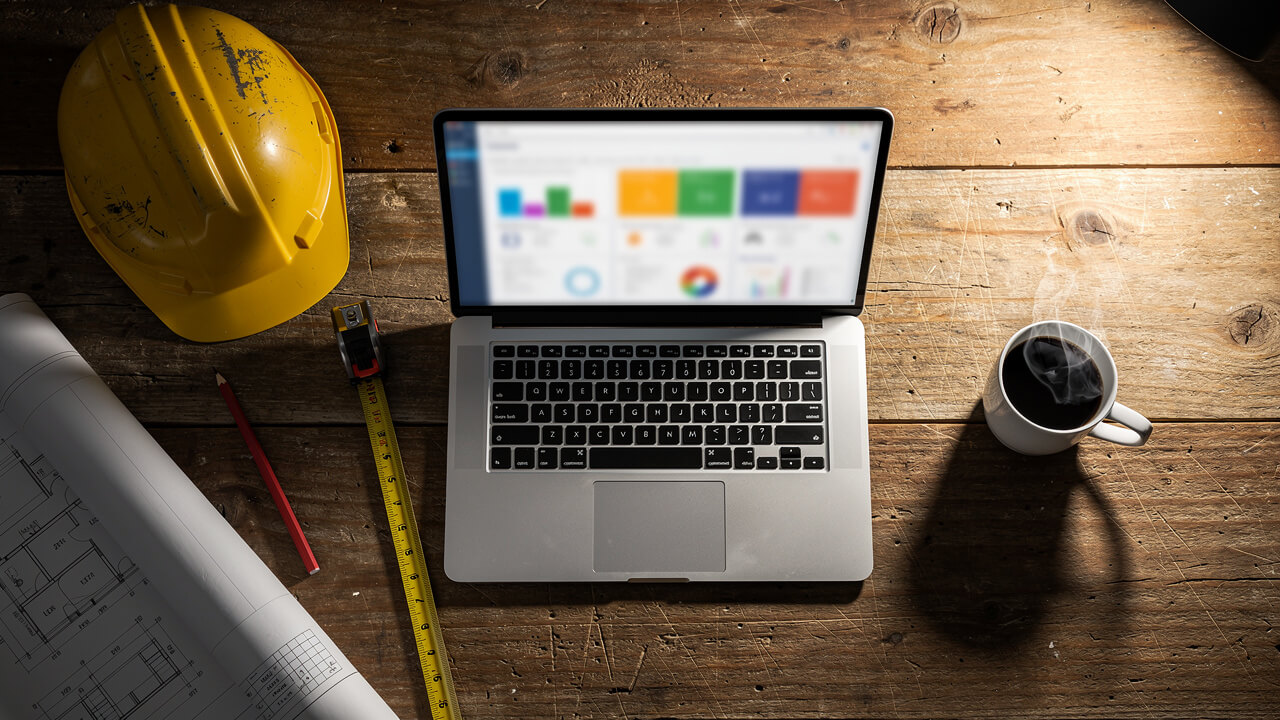 Trades contractor reviewing Google Ads campaign performance metrics