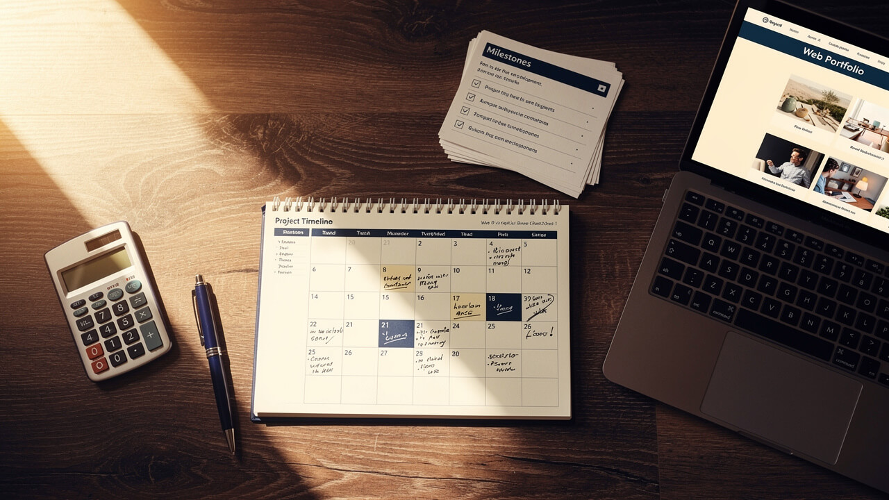Project timeline and budget planning for Edmonton website build