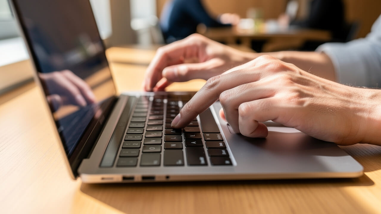 Person navigating a website using only keyboard keys