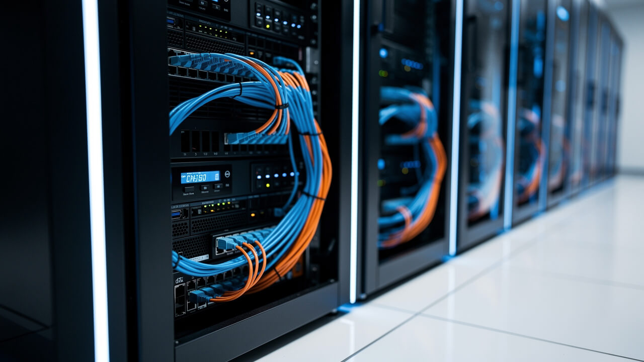 Modern server infrastructure powering real-time digital ad auctions