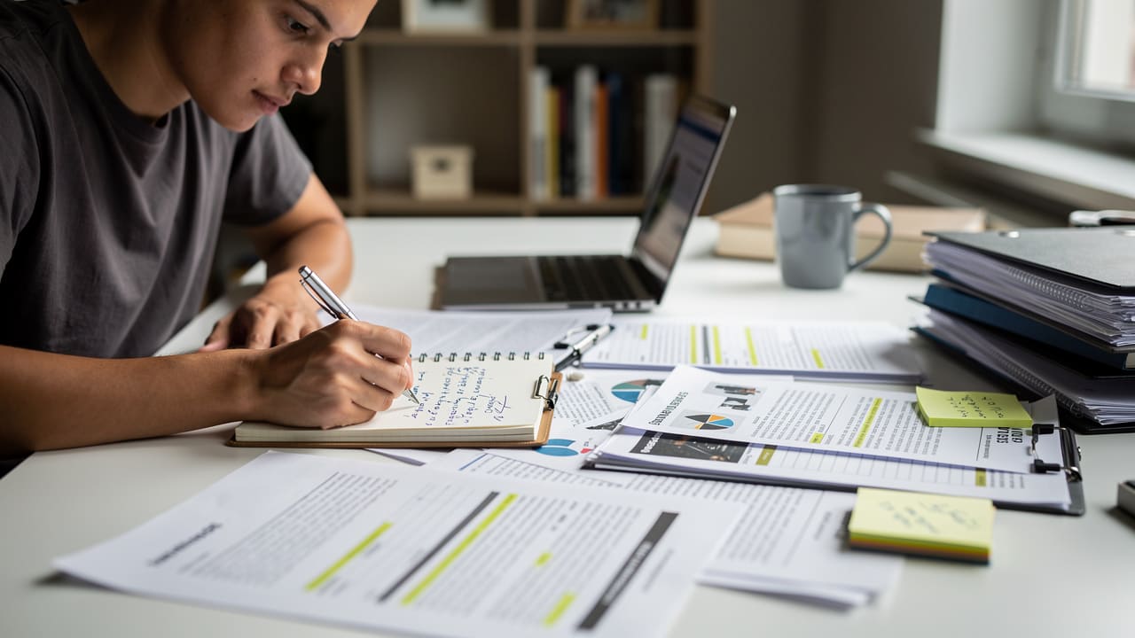 Prospect comparing case studies and solution options carefully