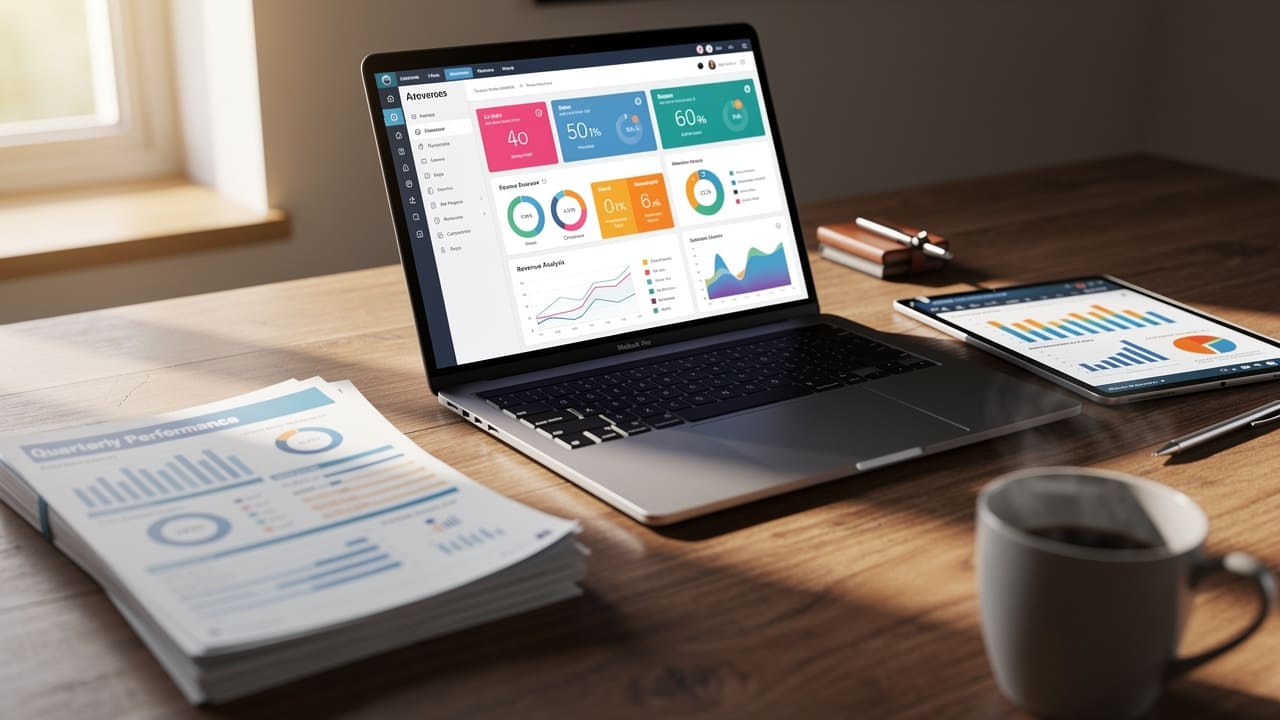 Digital marketing analytics and performance reporting dashboard
