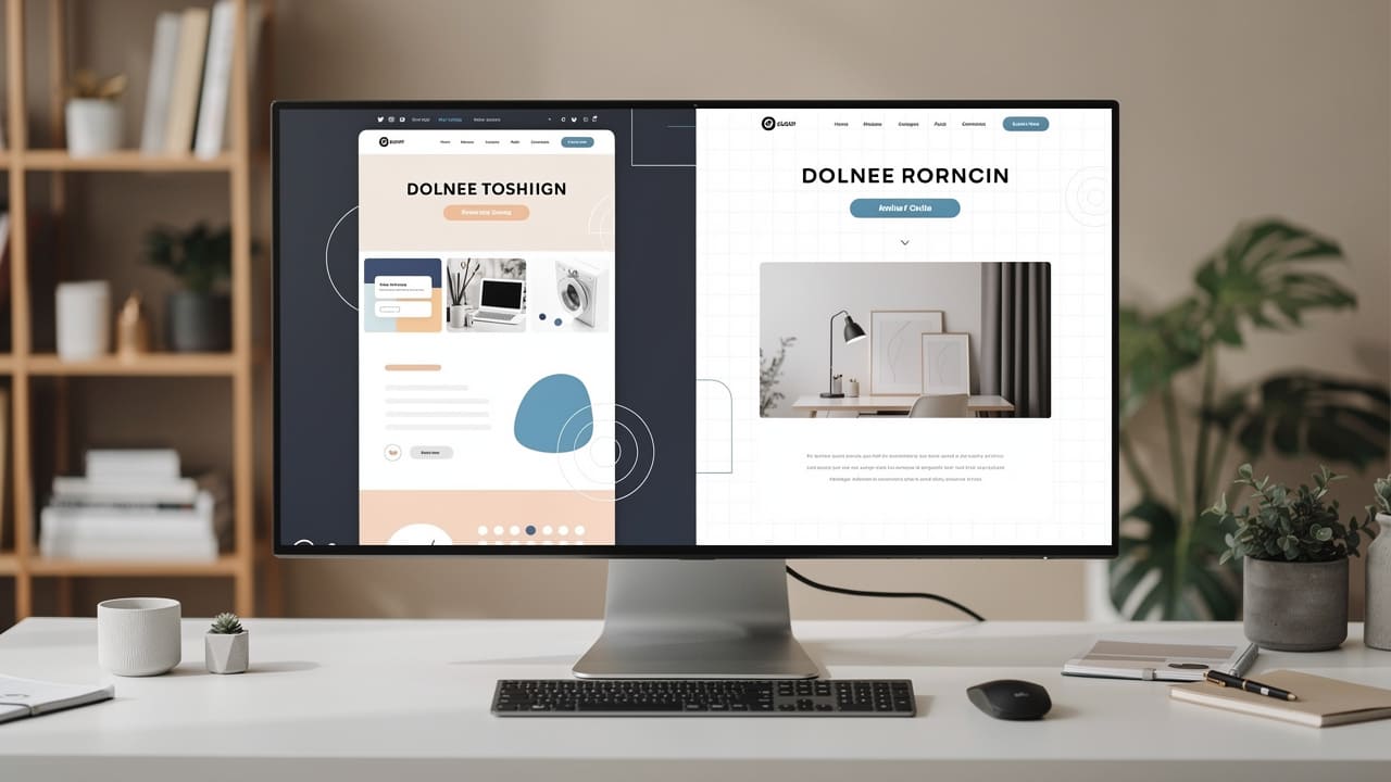 Comparison of generic template versus industry-specific landing page design