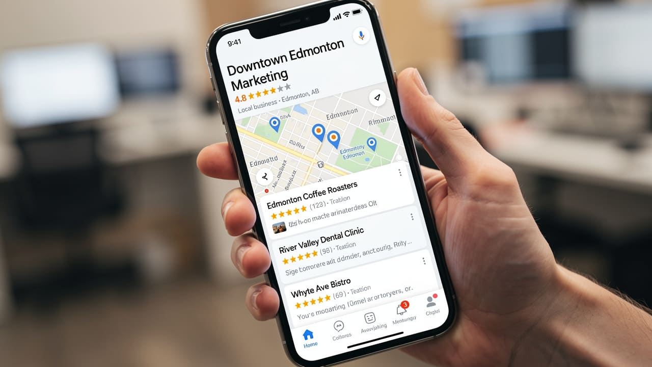 Local search results and Google Business Profile on mobile