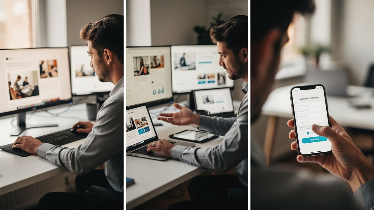 Three stages of inbound funnel showing prospect journey