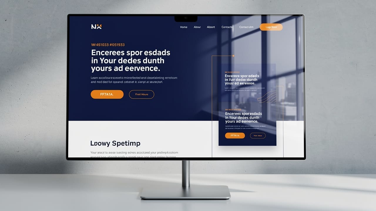 Website design featuring strategic button colour placement for lead generation